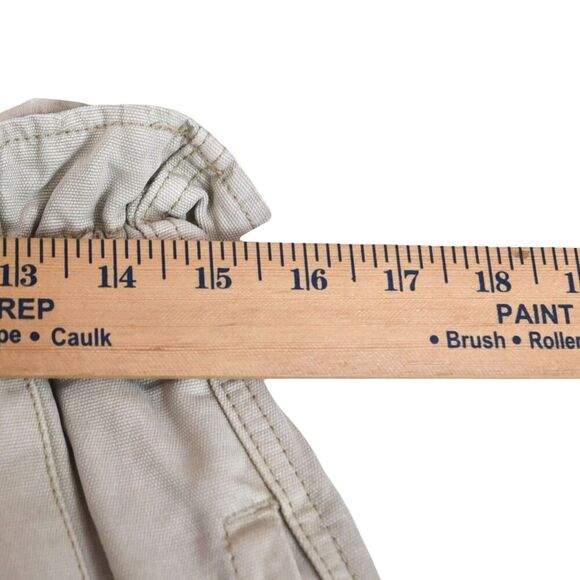 Free People Button Fly Paperbag Pants Size M Beige Drawstring Waist Relaxed Fit - Picture 8 of 10